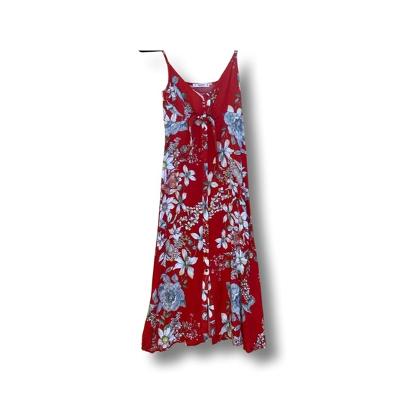 Pull & bear-Red flowery dress🌸 - Picture 2 of 4
